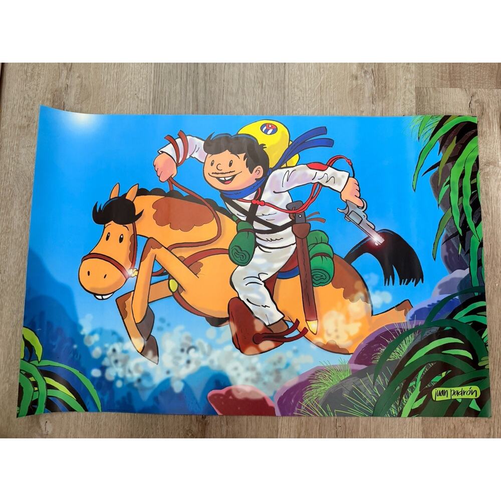 Elpidio Valdés Vintage Poster Juan Padrón Cuban Animation Art 24x16 (3)